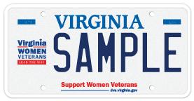 Support Women Veterans License Plate